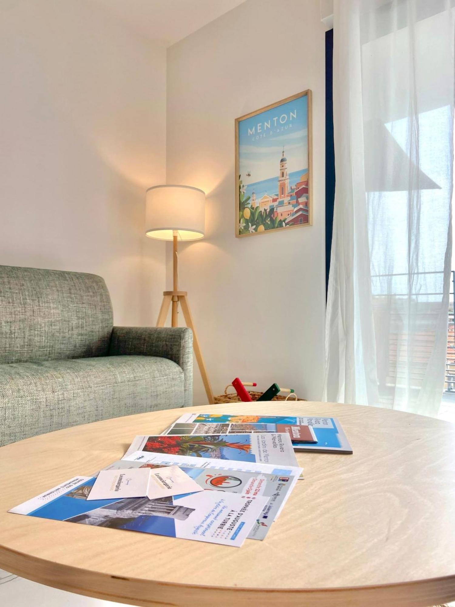 'Cap Riviera' Proche Gare Et Centre Apartment Menton Bagian luar foto