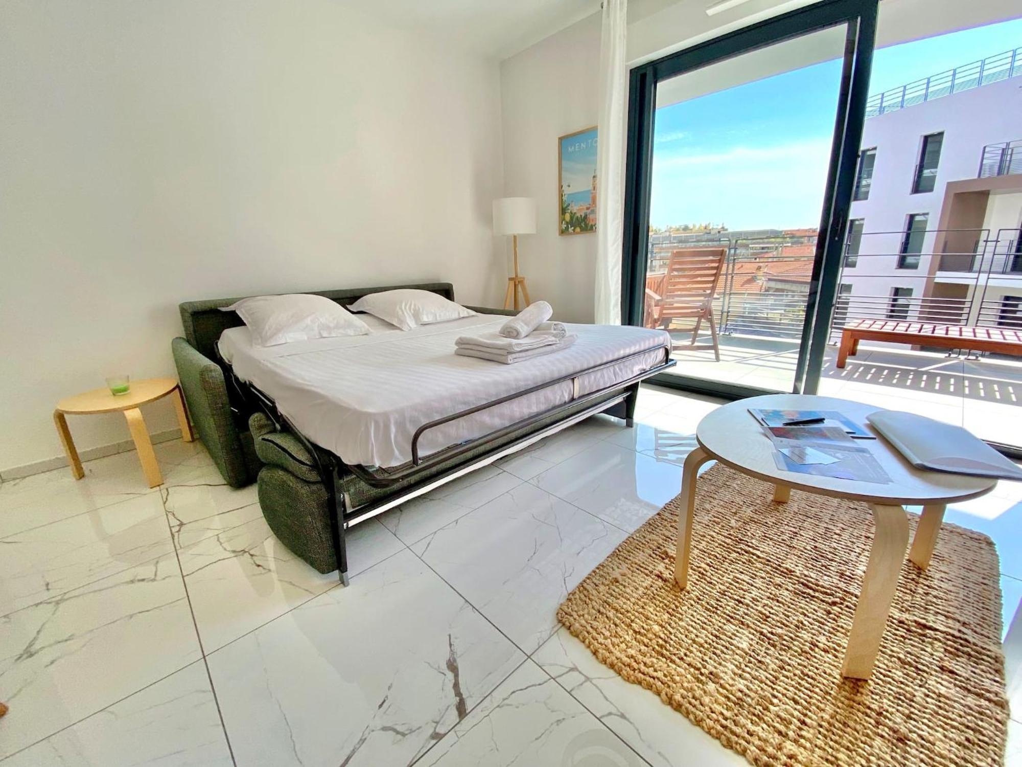 'Cap Riviera' Proche Gare Et Centre Apartment Menton Bagian luar foto