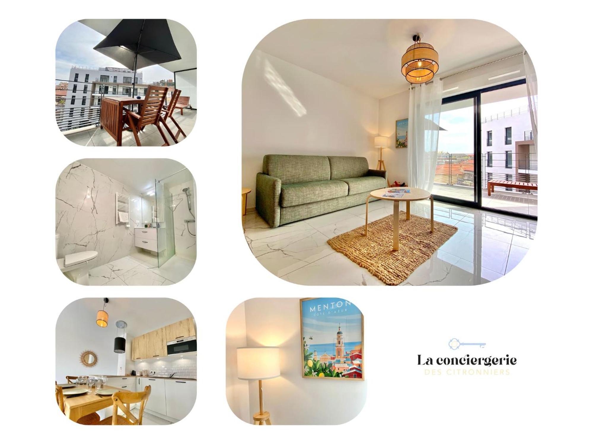 'Cap Riviera' Proche Gare Et Centre Apartment Menton Bagian luar foto