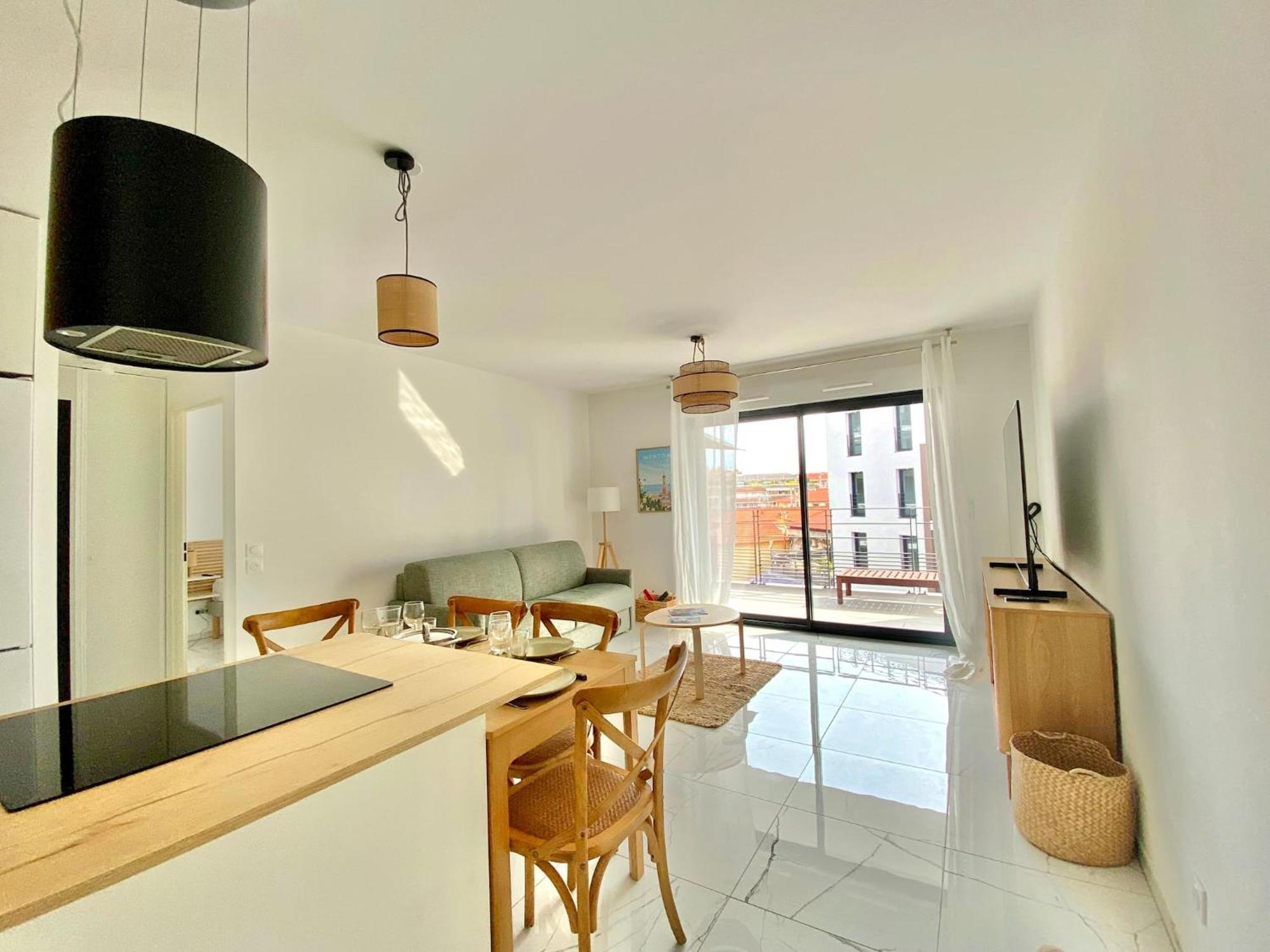 'Cap Riviera' Proche Gare Et Centre Apartment Menton Bagian luar foto